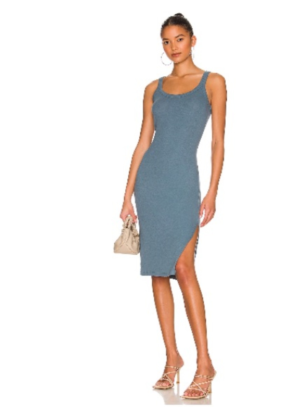 NWT Bobi Los Angeles Everyday Tank Dress in Bluestone Sz S